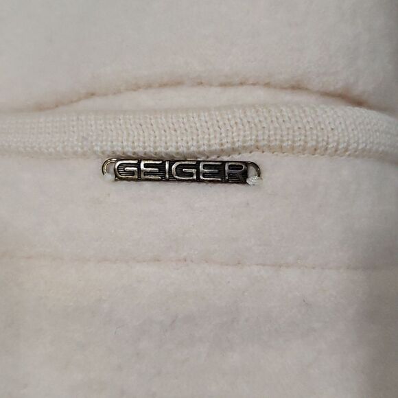 Vintage Geiger Australia Wool Sweater Jacket in Cream Size 44 or L - Picture 2 of 14